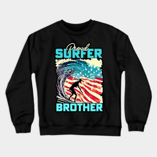 Proud Surfer Brother Crewneck Sweatshirt